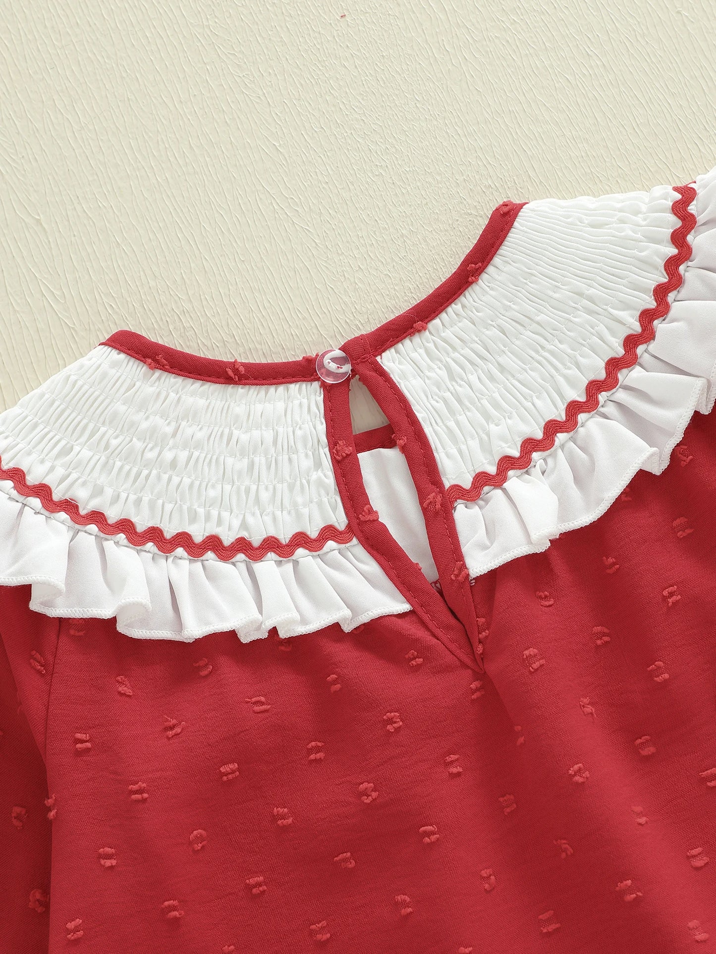 Girls Valentines Heart Embroidered Dress