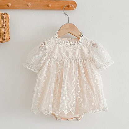 Camile Lace Onesie Romper - Peachy Bloomers