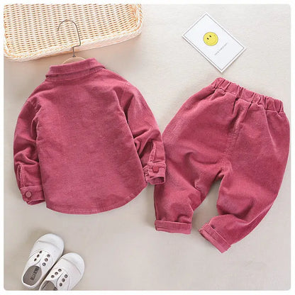 Boys Corduroy Jacket and Pants Set - Peachy Bloomers