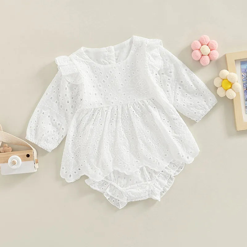 Cotton Lace Ruffle Baby Set - Peachy Bloomers