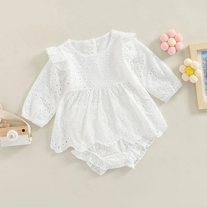 Cotton Lace Ruffle Baby Set - Peachy Bloomers