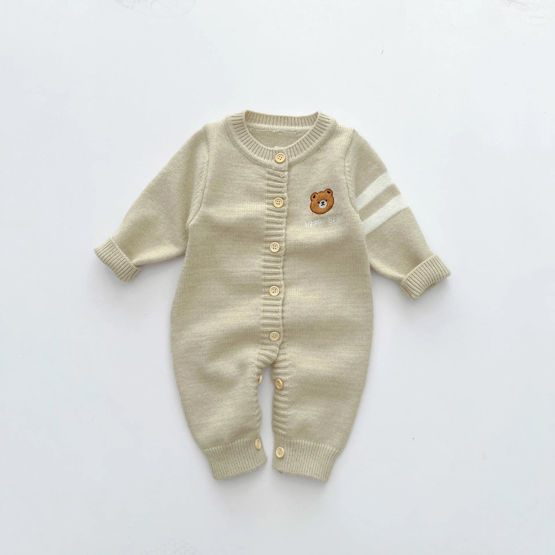 Baby Bear Knit Jumpsuit - Peachy Bloomers