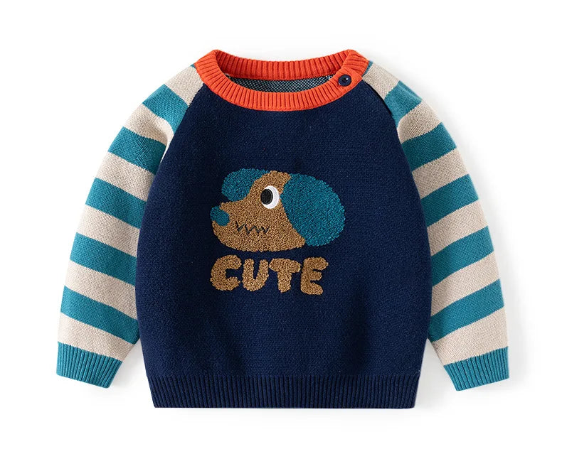 Dog Knitted Striped Sweater