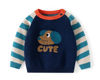 Dog Knitted Striped Sweater