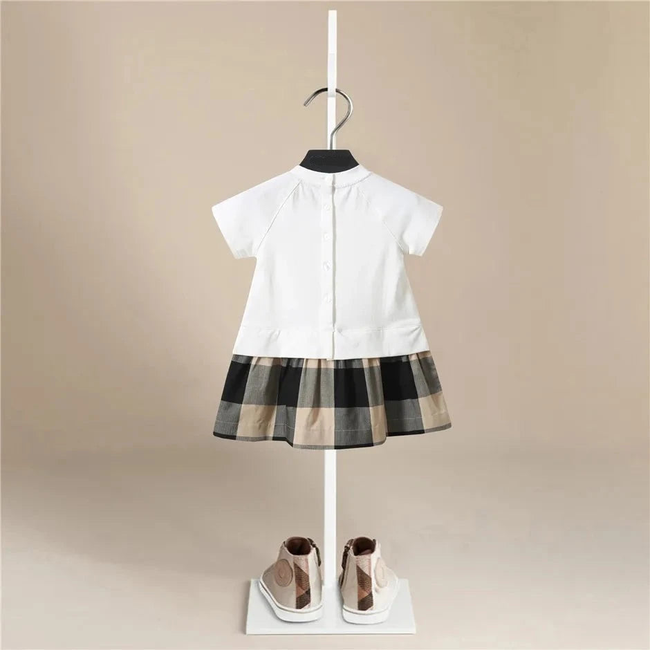 Eliza Cotton T-Shirt Plaid Dress - Peachy Bloomers