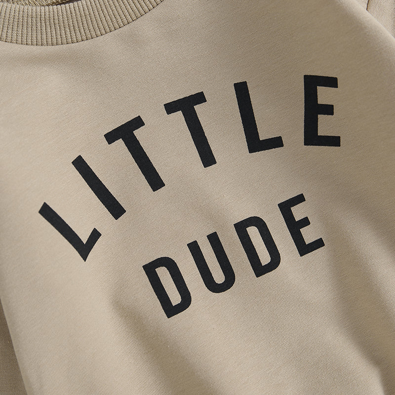 Little Dude Sweatshirt and Sweatpants Set