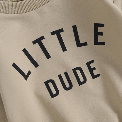 Little Dude Sweatshirt and Sweatpants Set