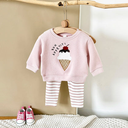 Ice cream Sweatshirt and Leggings Set
