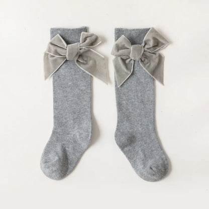Baby Girls Knee High Bow Socks
