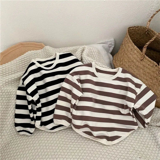 Casual Stripe Cotton T-shirt - Peachy Bloomers