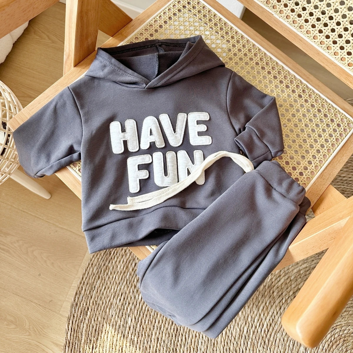 Have A Fun Sweatshirt and Sweatpants Set - Peachy Bloomers