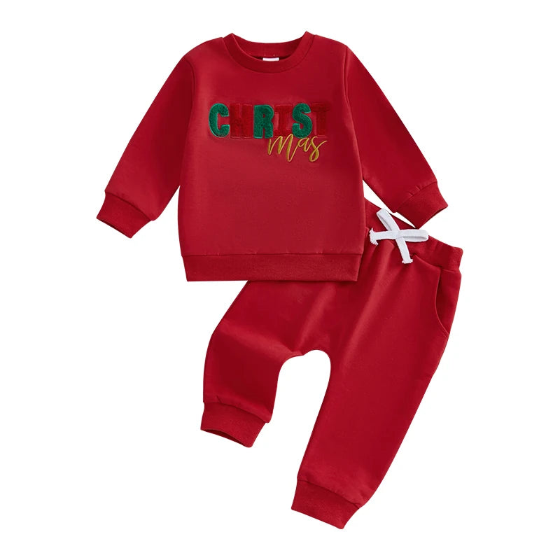 Toddler Christmas Sweatshirt and Sweatpants Set