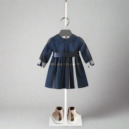 Lauren Navy Plaid Dress