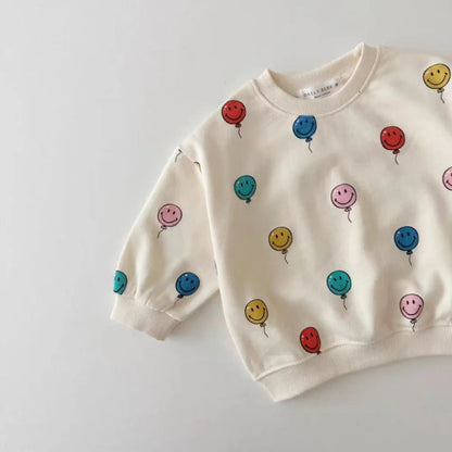 Baby Smile Balloon Sweatshirt and Sweatpants Set