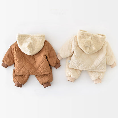 Honey Bear Quilted Set - Peachy Bloomers