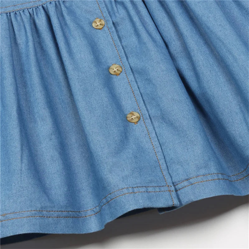 Girl Flare Denim Dress - Peachy Bloomers