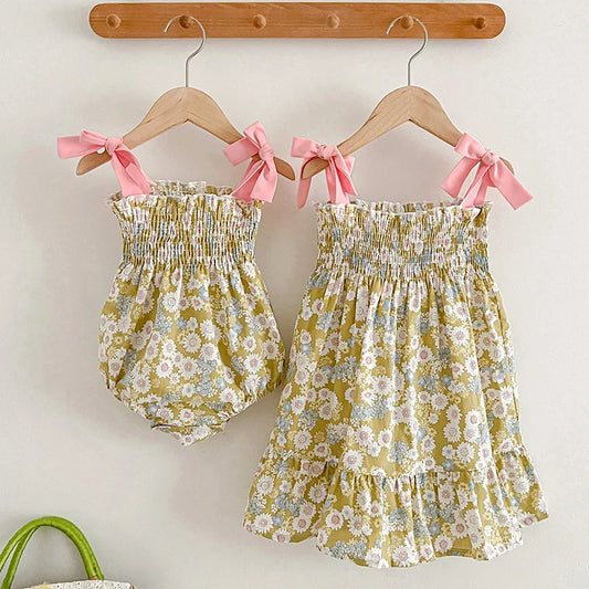 Daisy Floral Sisters Matching Outfit