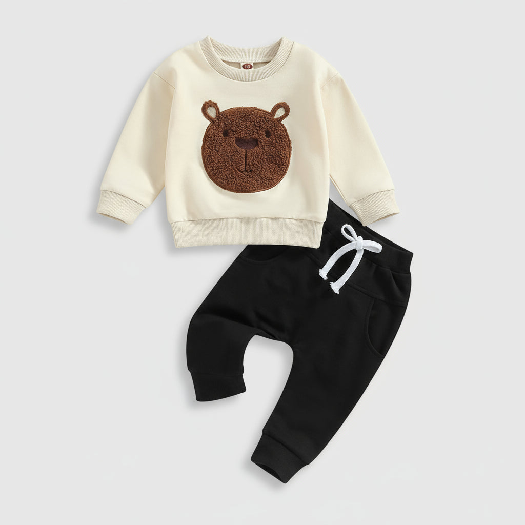 Little Bear Baby Cotton Sweatshirt & Sweatpants Set