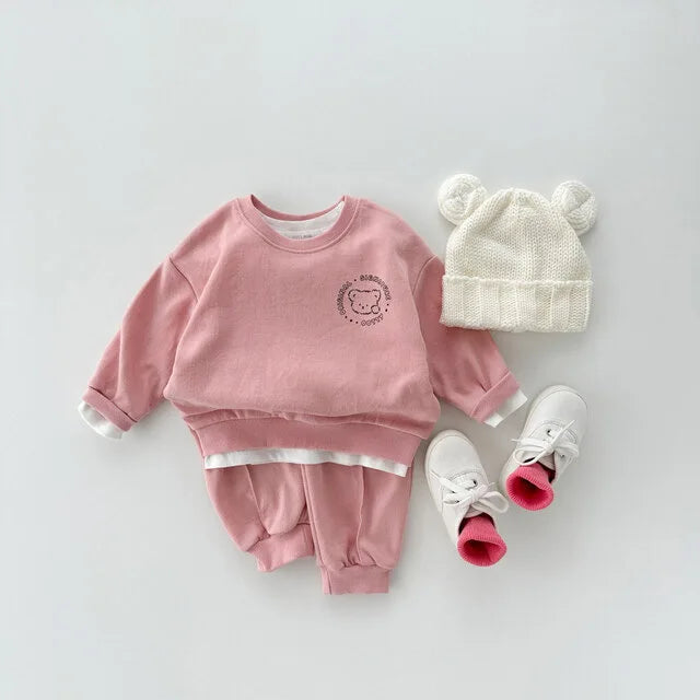 Teddy Sweatshirt and Sweatpants Set