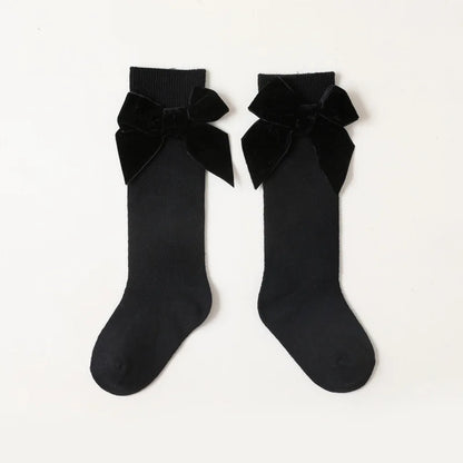 Baby Girls Knee High Bow Socks