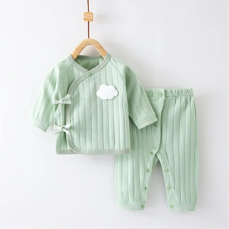 Cloud Cotton Baby Top and Pants Set - Peachy Bloomers