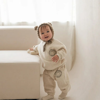 Spring Bear Sweatshirt and Sweatpants Set