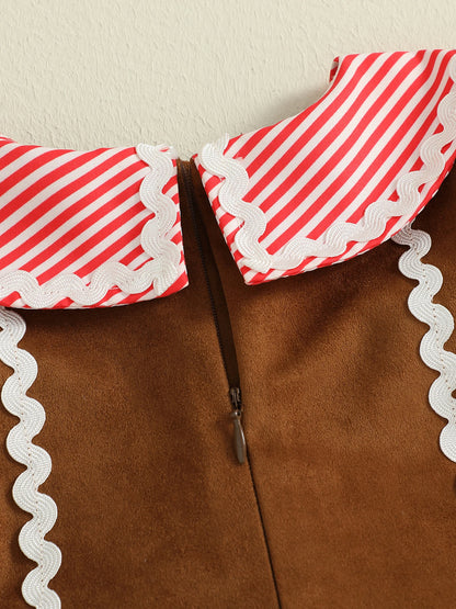 Girls Christmas Gingerbread Dress