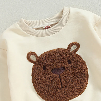 Little Bear Baby Cotton Sweatshirt & Sweatpants Set