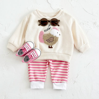 Animal Patch sweatshirt and Sweatpants Set