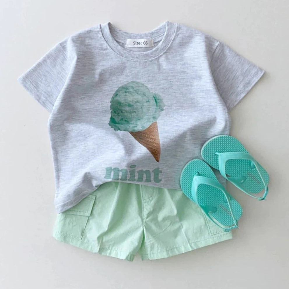 Ice Cream T-shirt & Shorts Set - Peachy Bloomers