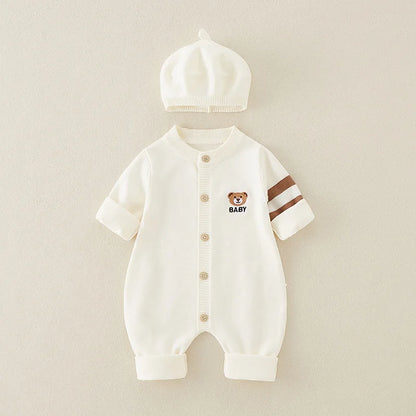 Baby Bear Cotton Knit Jumpsuit