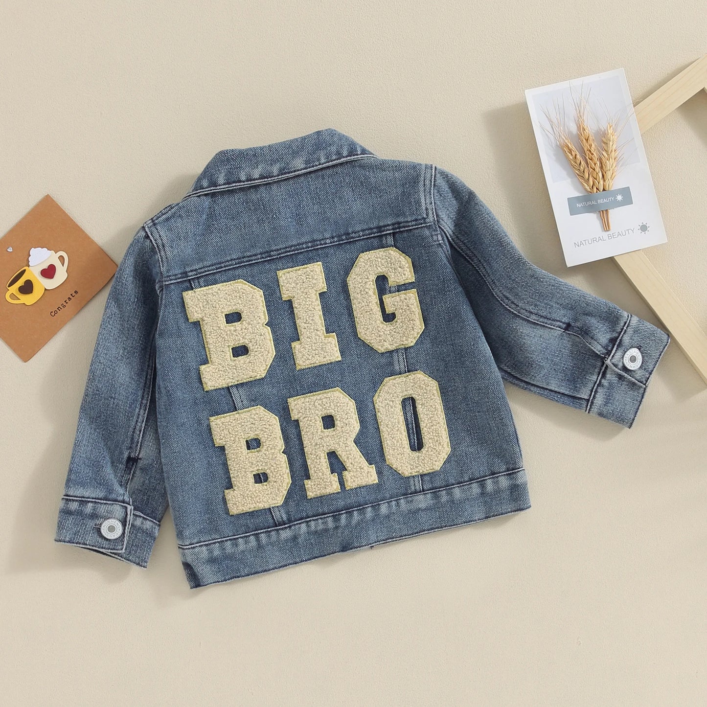 BIG BRO & LIL BRO Matching Denim Jackets – 95% Cotton | The Cutest Brother Outfit Set