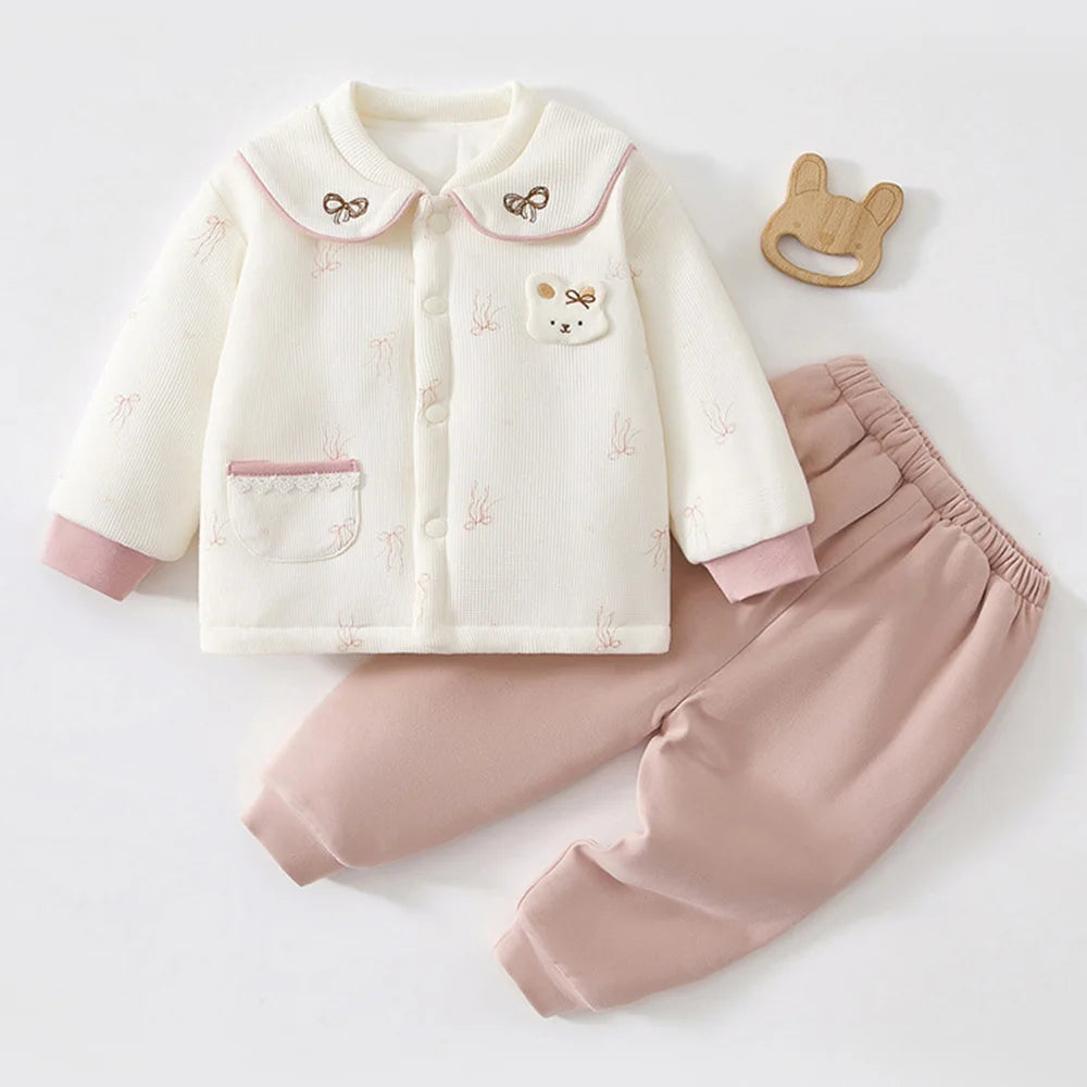 Baby Embroidered 2-Piece Cotton Outfit Set