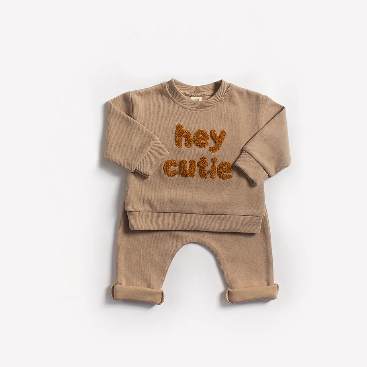 Hey Cutie! Sweatshirt and Sweatpants Set - Peachy Bloomers