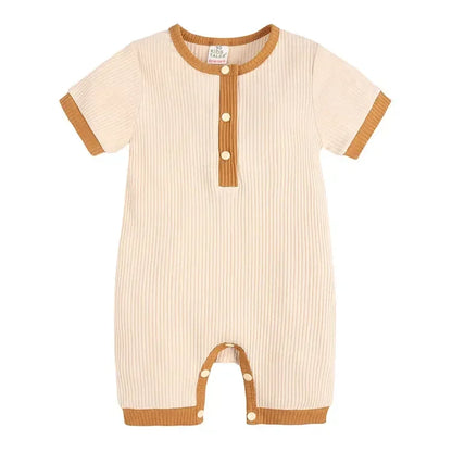 Baby Ribbed Knit Cotton Jumpsuit - Peachy Bloomers