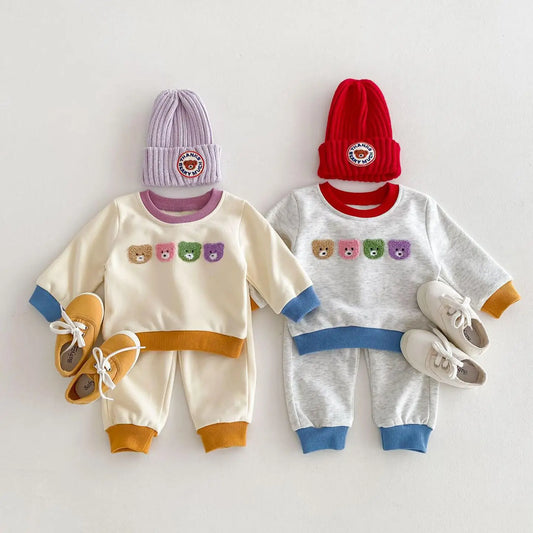 Baby Teddy Sweatshirt and Sweatpants Set - Peachy Bloomers