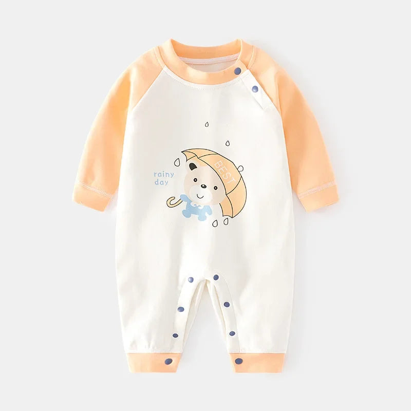 Bear Newborn Cotton Jumpsuit - Peachy Bloomers