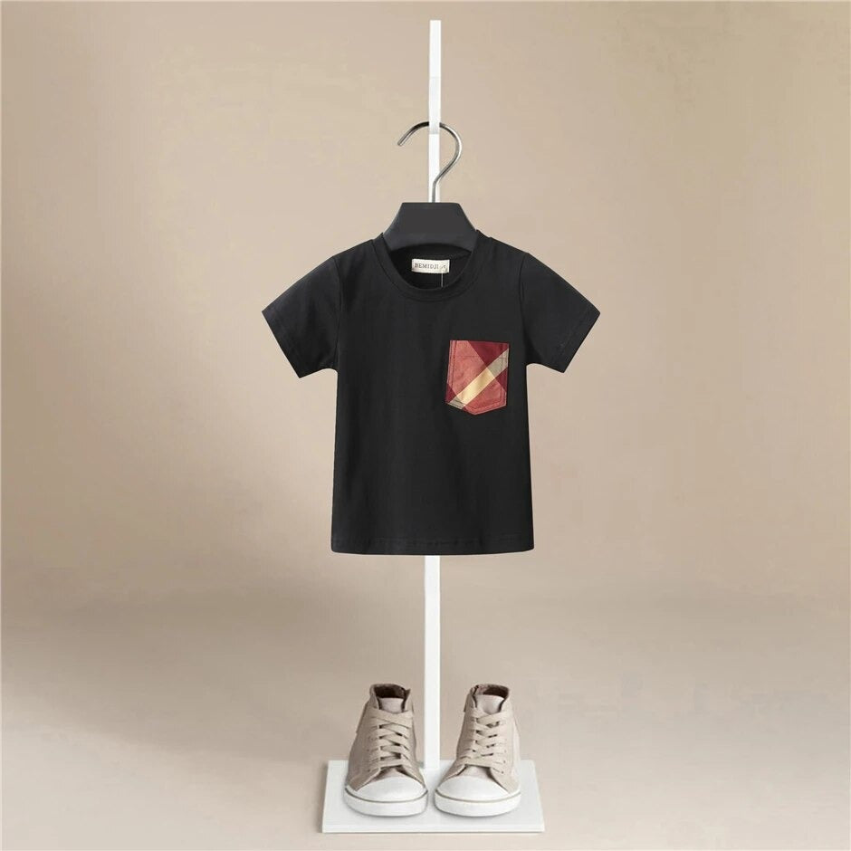 Boys Pocket Cotton T-shirt - Peachy Bloomers