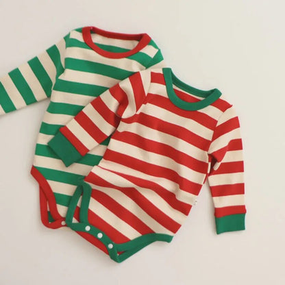 Cotton Stripe Pajama Set for Toddlers