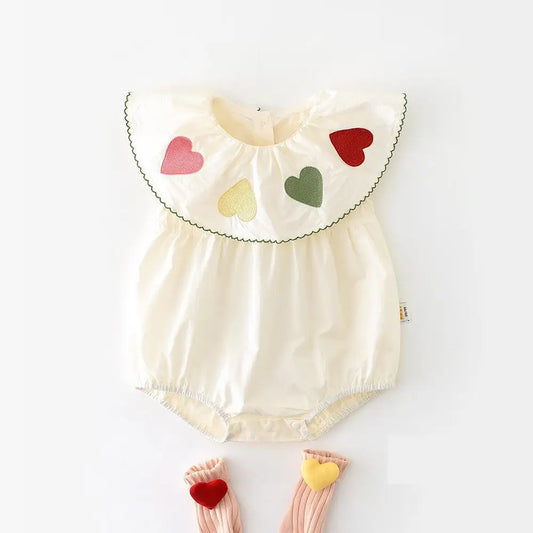 Rainbow Heart Baby Romper
