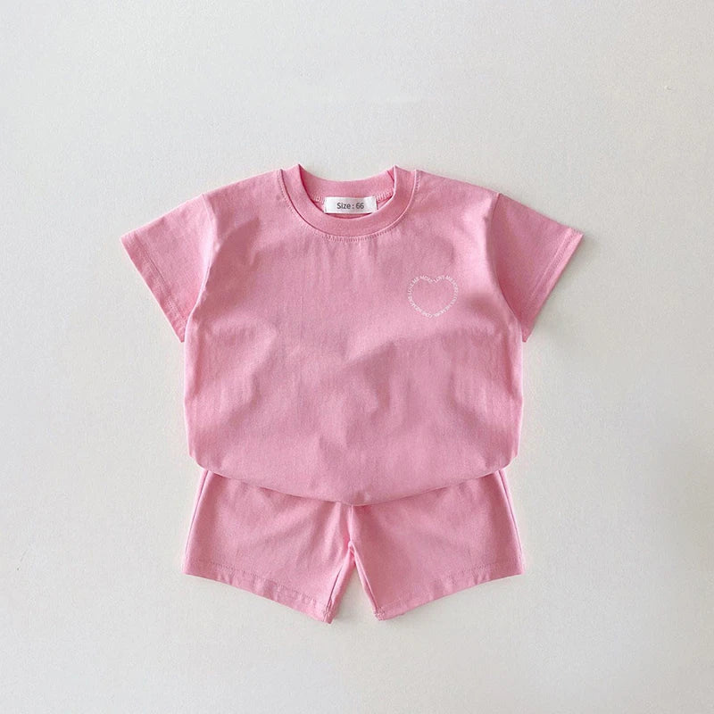 HEART BABY T-SHIRT AND SHORTS SET - Peachy Bloomers