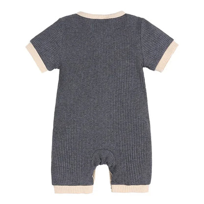 Baby Ribbed Knit Cotton Jumpsuit - Peachy Bloomers