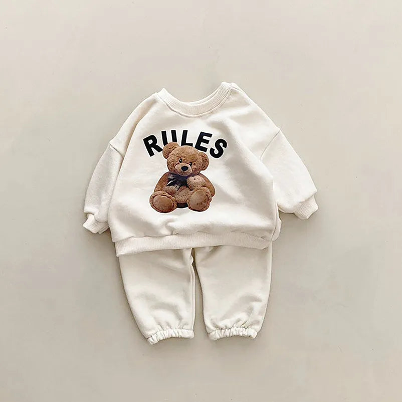 Bear Rules Sweatshirt and Sweatpants Set - Peachy Bloomers