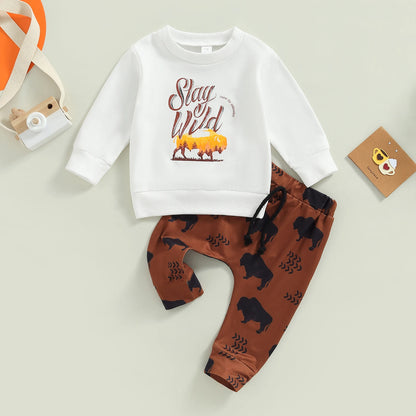 Cowboy Sweatshirt and Sweatpants Set - Peachy Bloomers