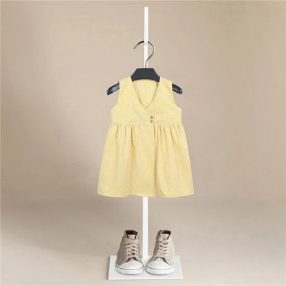 Checkered Organic Cotton Dress - Peachy Bloomers