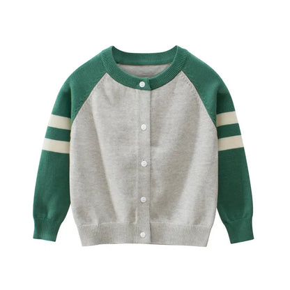 Causal Stripe Cotton Cardigan