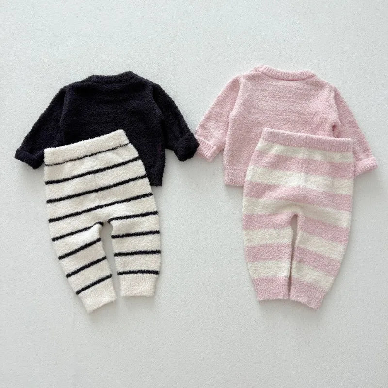 Baby Animal Fleece Warm 2-Piece Pajama Set