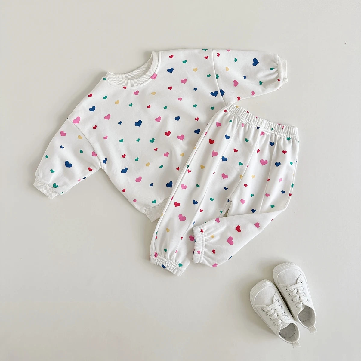 Full of Hearts Sweatshirt and Sweatpants Set - Peachy Bloomers