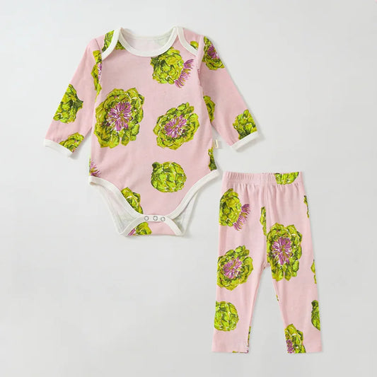 Baby Fruit Cotton Bodysuit and Pants Set - Peachy Bloomers