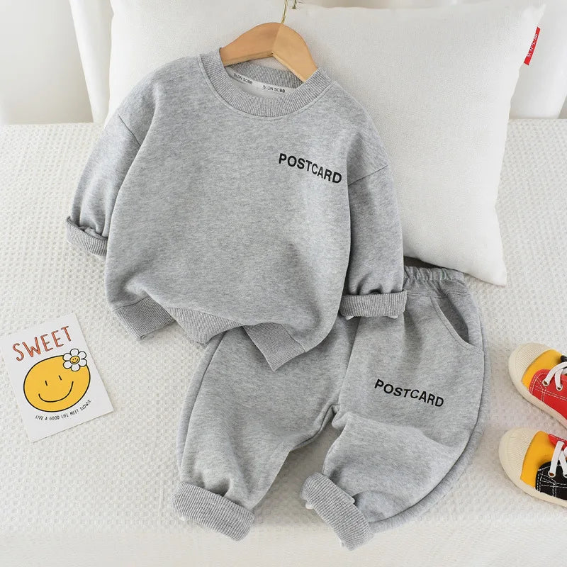 Postcard Smile Sweatshirt and Sweatpants Set